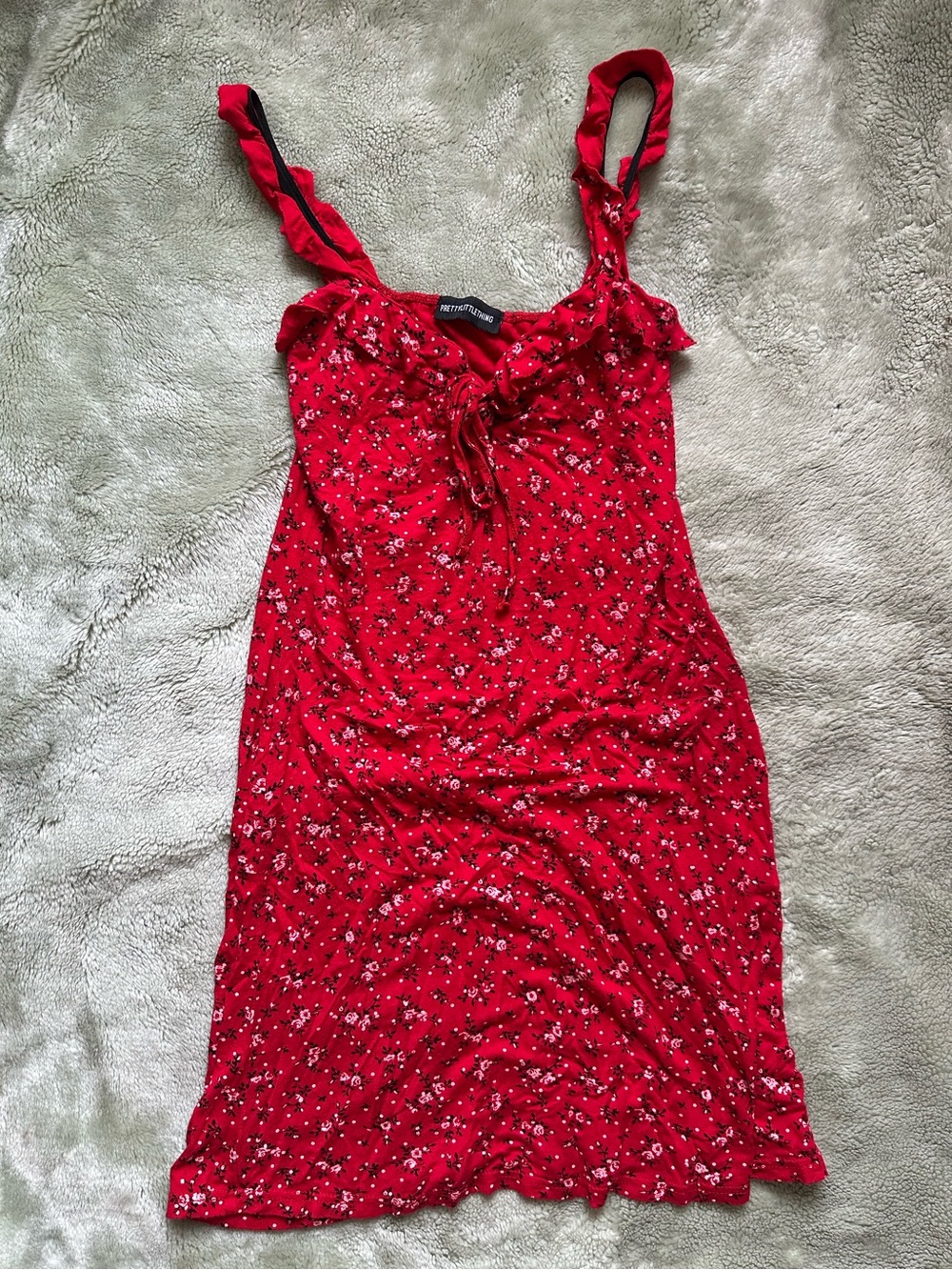 PrettyLittleThing Red Lingerie Top
